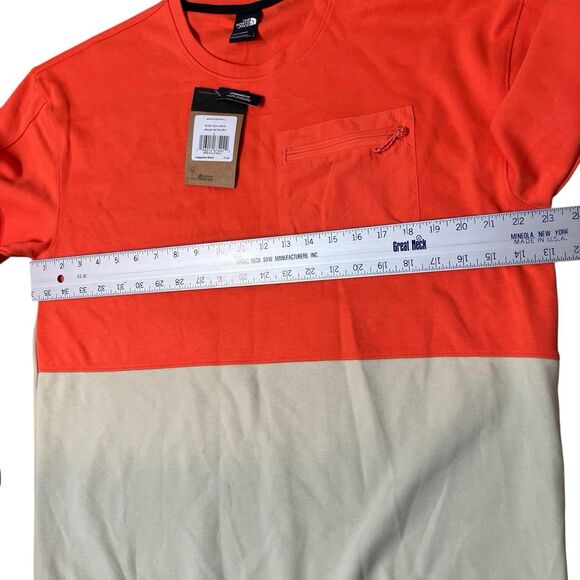 The North Face Mens L Tech Crew Sweatshirt Orange Pullover Outdoor Gorpcore NEW - Picture 7 of 15